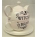 ALCHEMY GOTHIC DESIGNS BONE CHINA TEA FOR ONE SET – WITCHES BREW